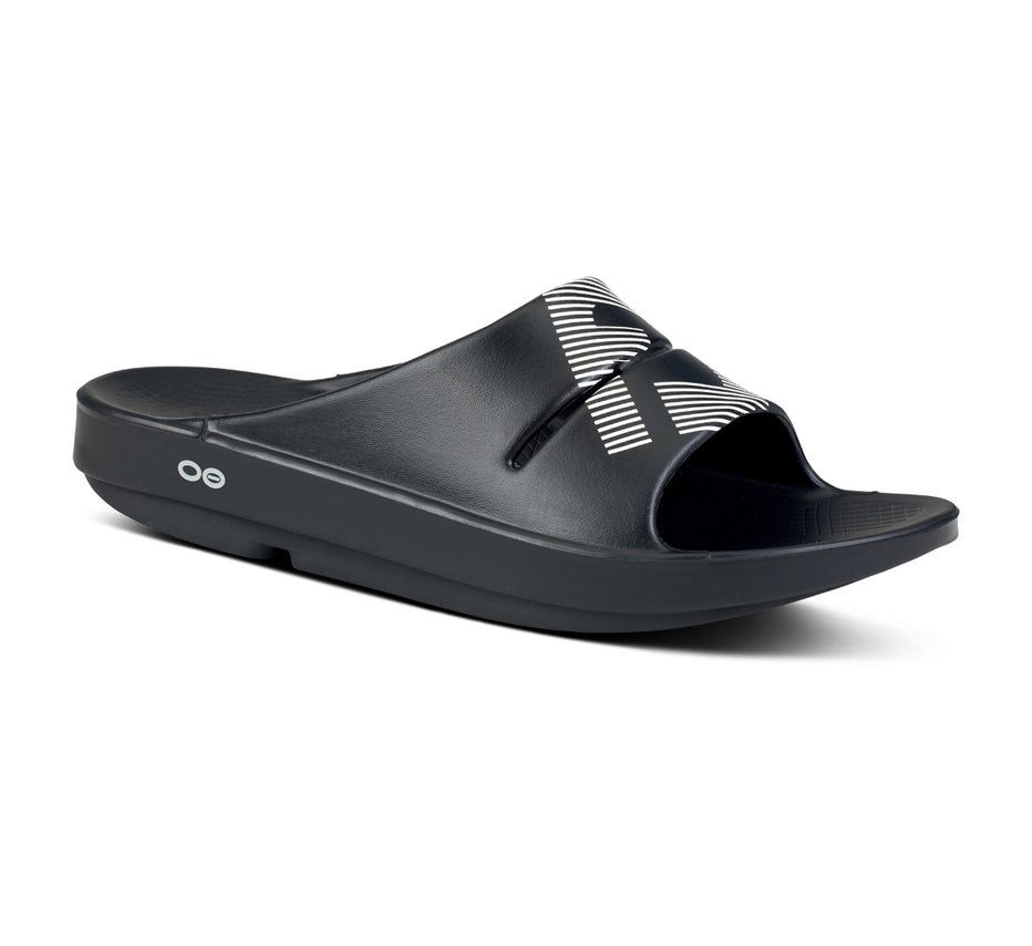 Oofos Men's Fj X Ooahh Spor - Slide White / Black ( RICSP-1053 )